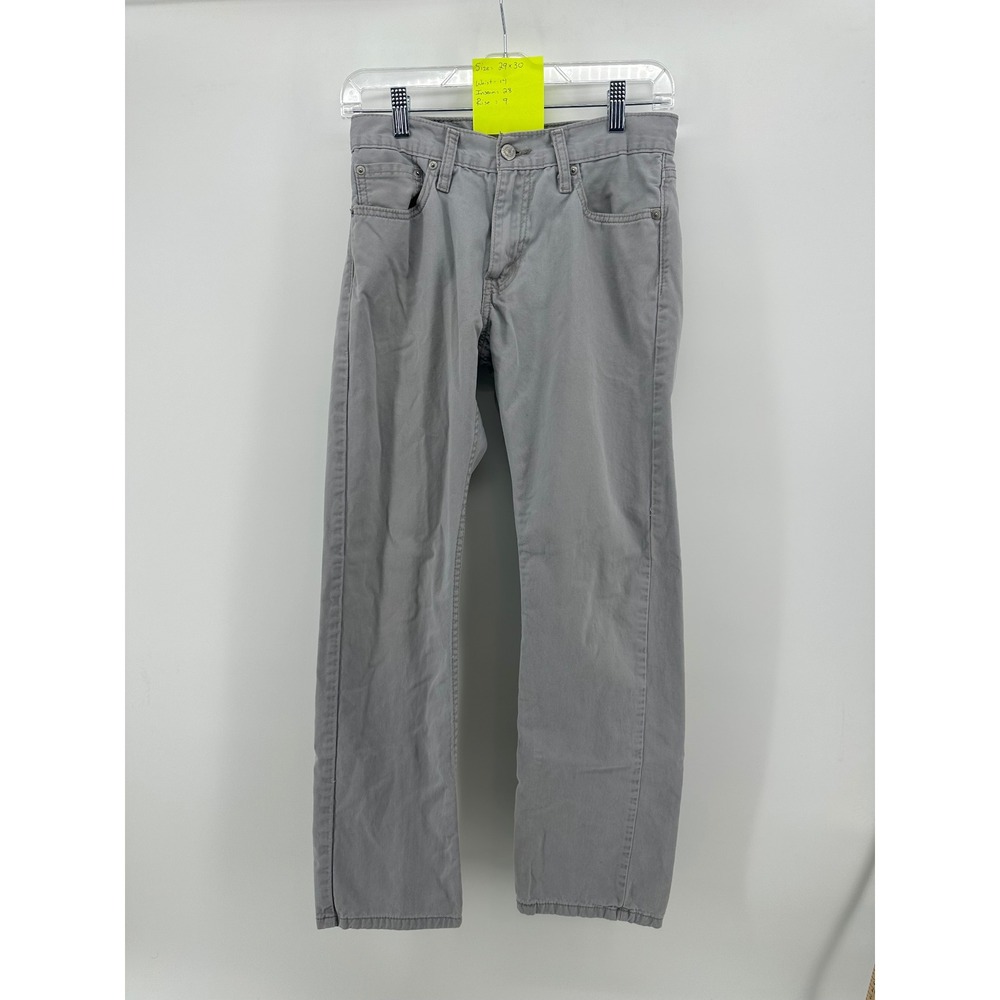 Levis 514 Straight Fit Mens Grey Twill Pants 29x30‎ Gray 00514-0427